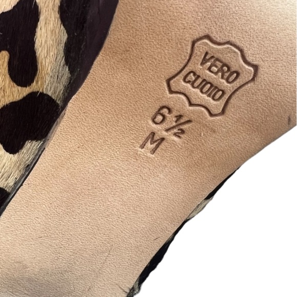 Van Eli Brown Leopard Print Fur Open Toe Booties - Picture 10 of 10